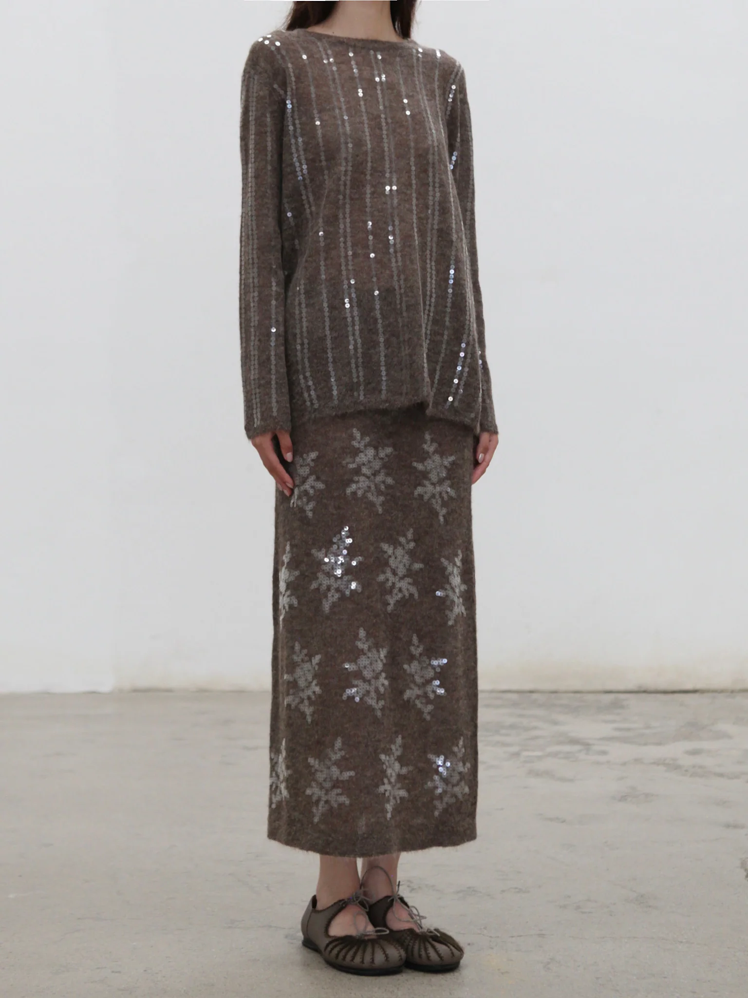 YANYAN KNITS 25 Fall/Winter LAZA Work Jacket/Short Coat SW-SW25AW1T07C2S2-HZ Gray-Brown Top (SW25AW1T07C1S4) - Image 4