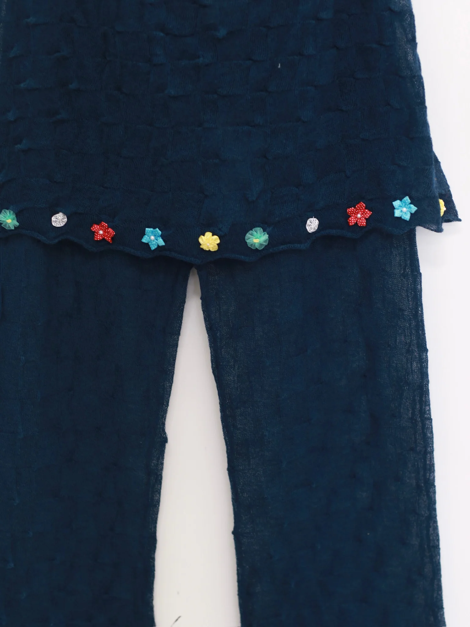 YANYAN KNITS 25 Spring/Summer BOLOR Trousers Skirt YYK-YYW25-0102-ZQ Navy - Image 3
