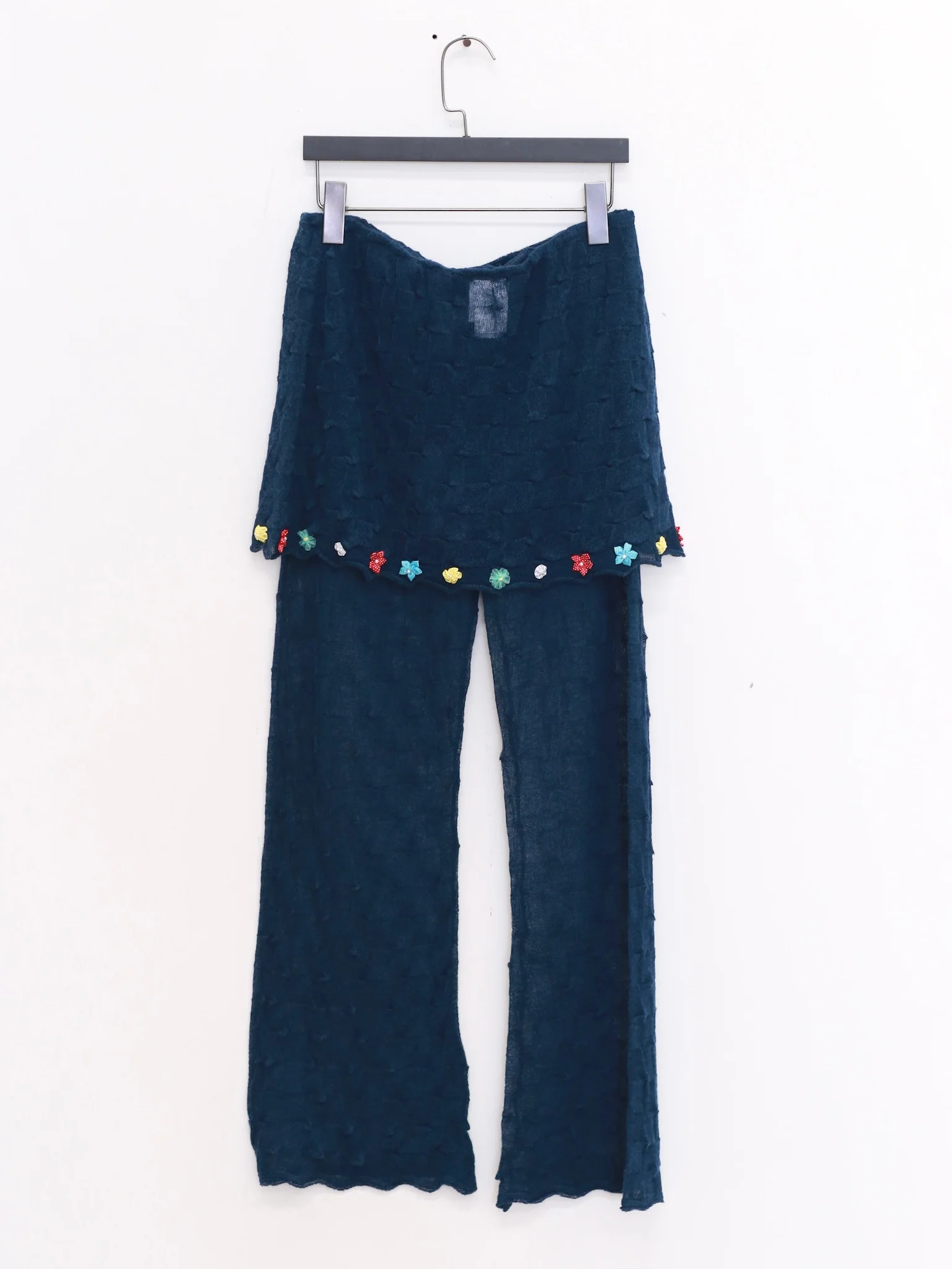 YANYAN KNITS 25 Spring/Summer BOLOR Trousers Skirt YYK-YYW25-0102-ZQ Navy - Image 4
