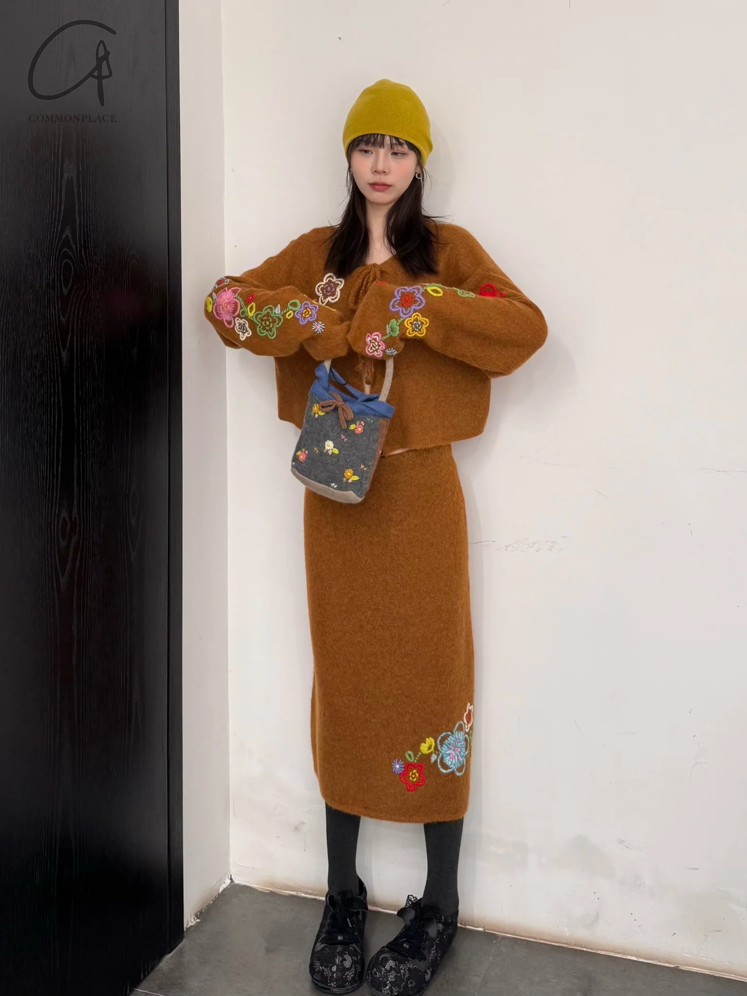 YANYAN KNITS Alpaca Knitted Sweater/Pencil Skirt YYK-YYW24-1941-HUANG Top - Image 13