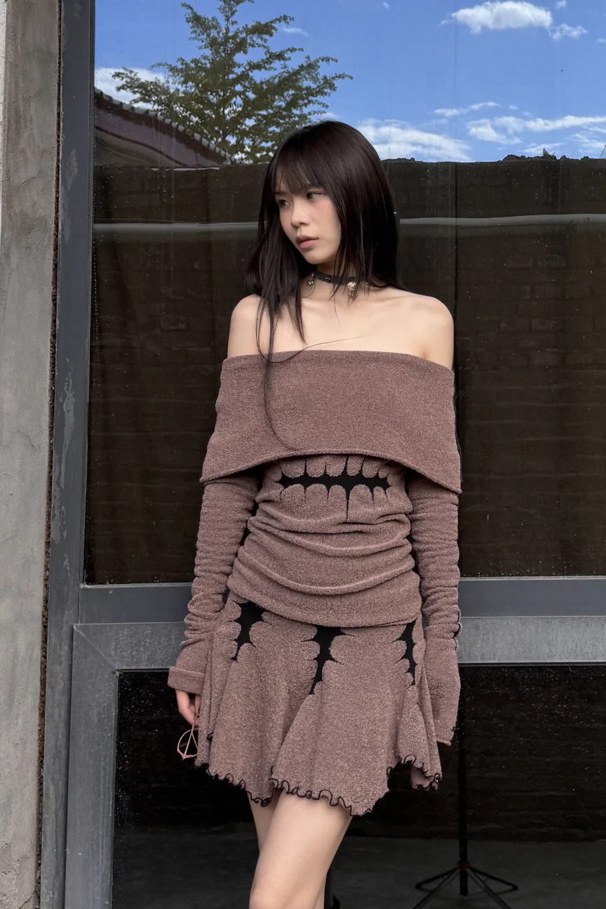 YANYAN KNITS Cotton necklace with stone and charm YYK-YYW24-1832A-PINSE-F Colorblock YYK-YYW24-1851 - Image 5