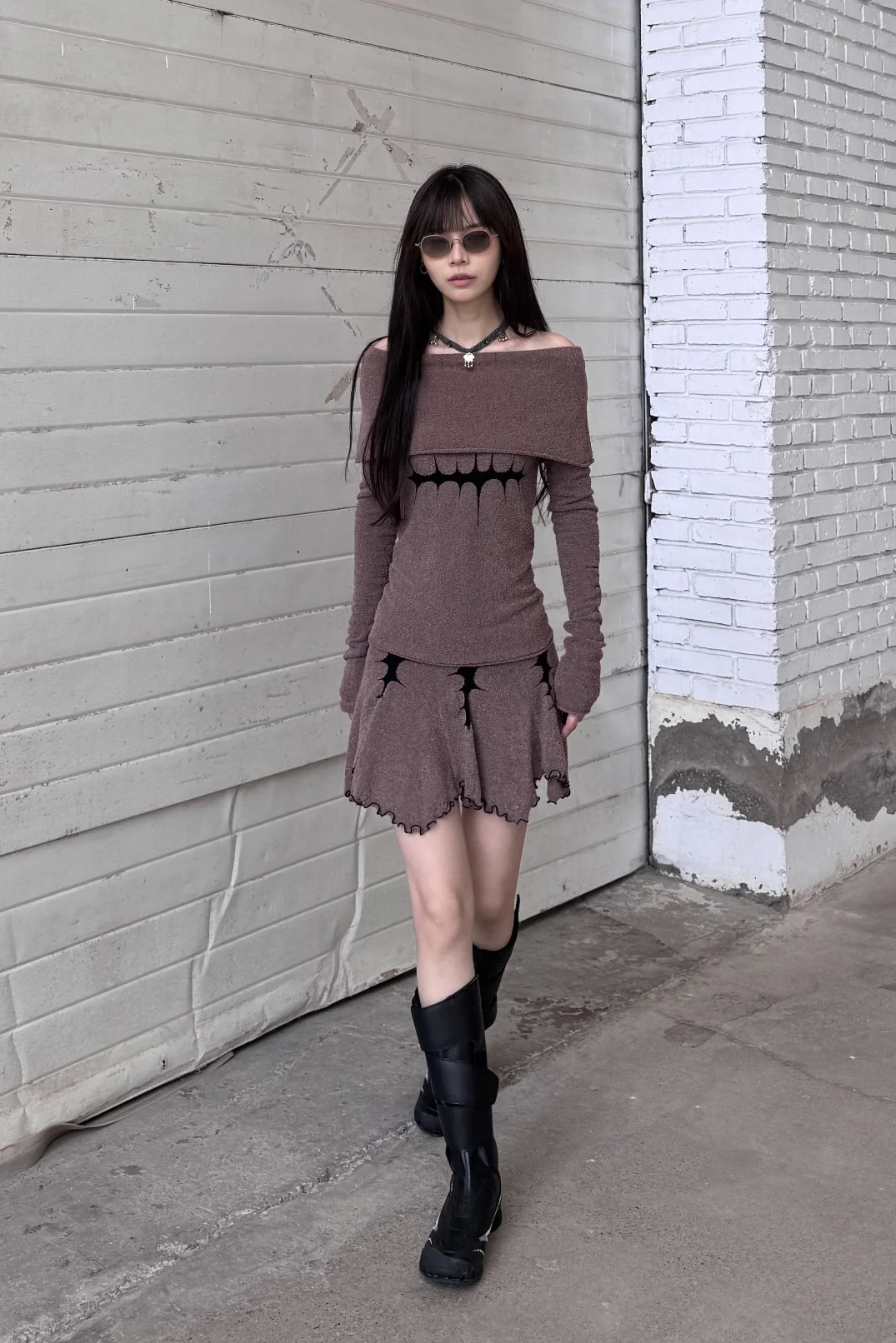 YANYAN KNITS Cotton necklace with stone and charm YYK-YYW24-1832A-PINSE-F Colorblock YYK-YYW24-1851 - Image 6